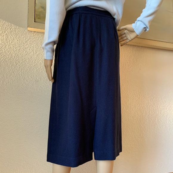 Haberdashery Collection navy wool skirt - Picture 11 of 14
